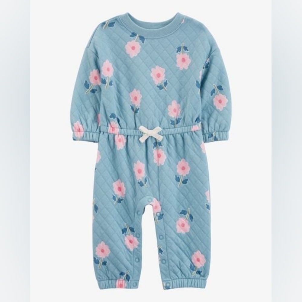 Carter's Baby Girl Double Knit Floral Jumper Size 9 Months